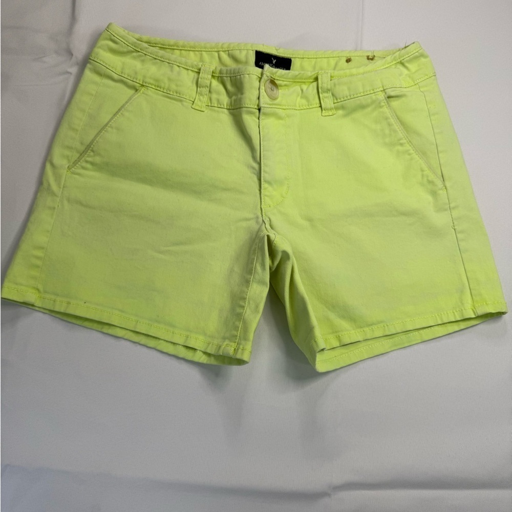American Eagle Outfitters Green Flat Front Shorts